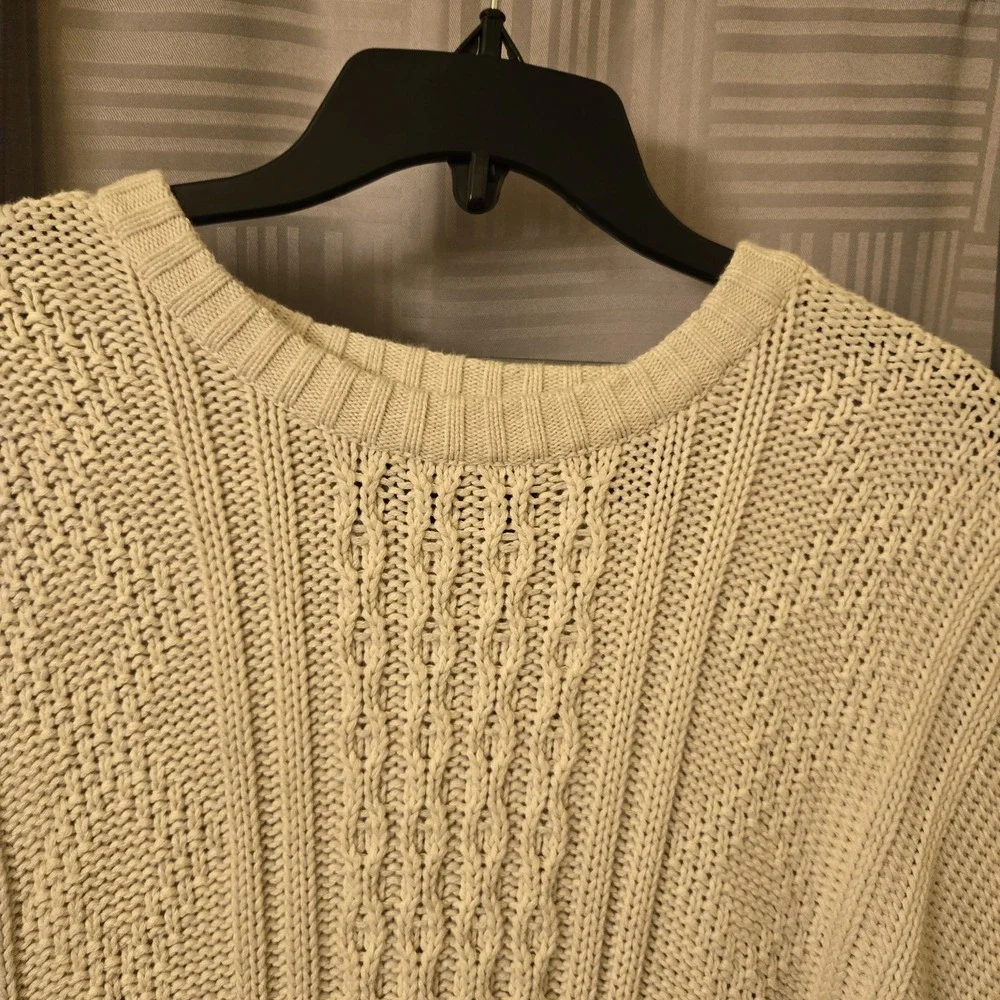 Chaps Ivory Classics Cable Knit Pullover Round Neck Long Sleeve Sweater Mens XXL